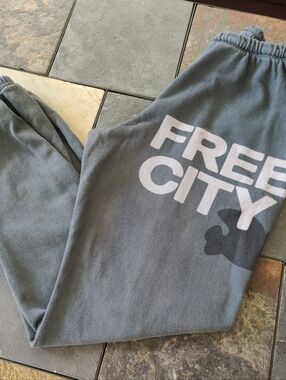 Free City Gray/Black Sweatpants Joggers Size XS #$3554